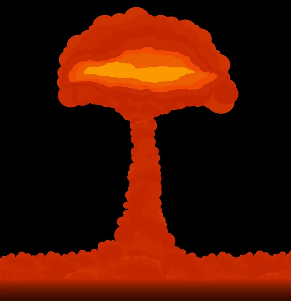 Atom-Explosionswolke bildete Pilz — Stockvektor