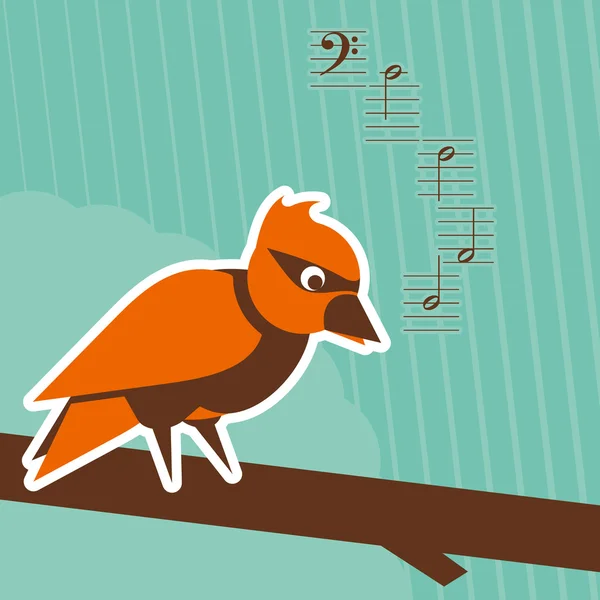 Pták barevné ilustrace — Stockový vektor