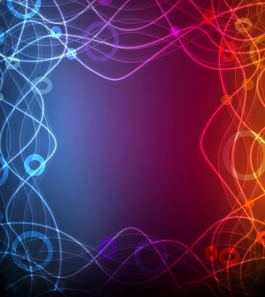 Illustration abstraite de lumières transparentes colorées — Image vectorielle