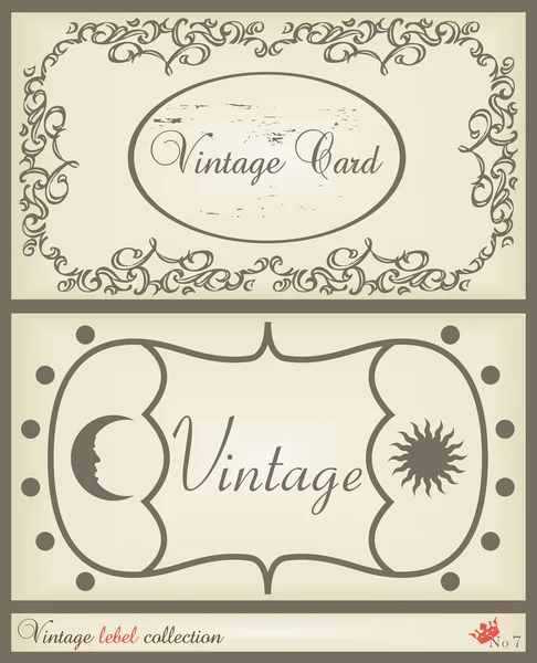 Vintage brun étiquette cadre vecteur arrière-plan — Image vectorielle