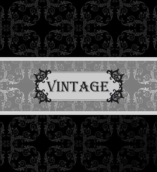 Cadre décoratif vectoriel vintage pour couverture de livre ou fond de carte — Image vectorielle