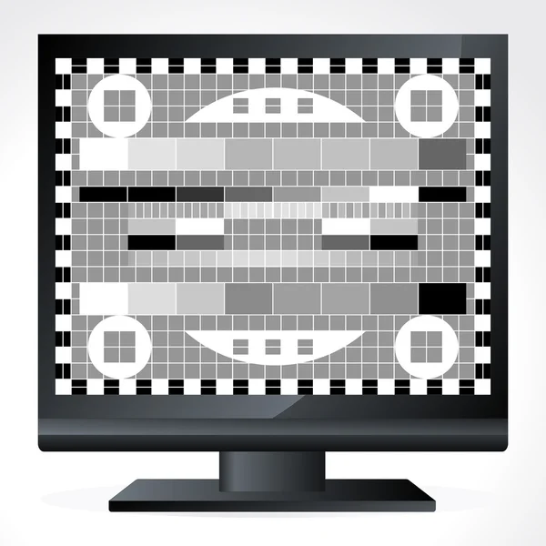 Illustrazione dello schermo di prova televisiva animata — Vettoriale Stock