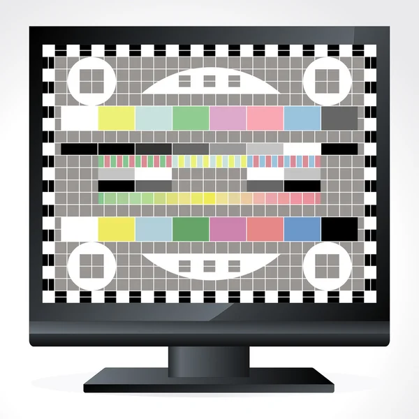 Ilustração tela de teste de televisão animada —  Vetores de Stock