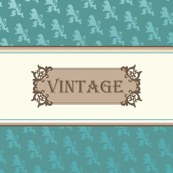 Cadre décoratif vectoriel vintage pour couverture de livre ou fond de carte — Image vectorielle