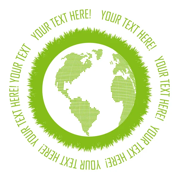 Écologie verte et propre globe terrestre concept vectoriel fond — Image vectorielle