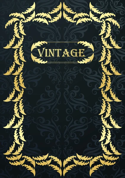 Cartão de fundo vintage em estilo vitoriano — Vetor de Stock