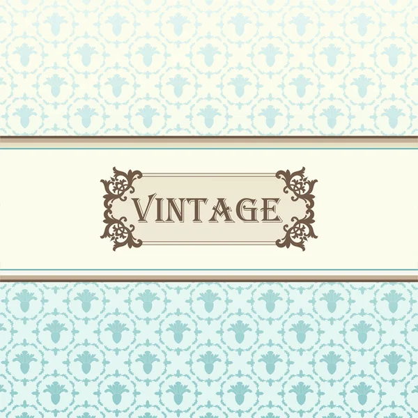 Cartão de fundo vintage em estilo vitoriano — Vetor de Stock