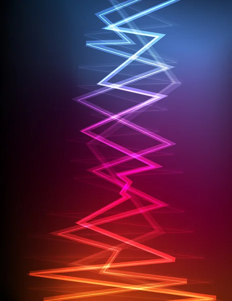 Niedlich glühende Neonlichter Hintergrund Frame Illustration — Stockvektor