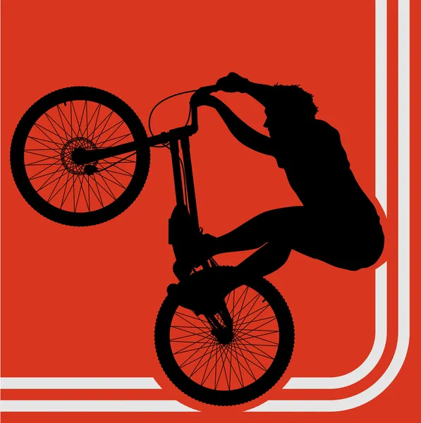 Illustration de vélo de montagne professionnel mignon — Image vectorielle