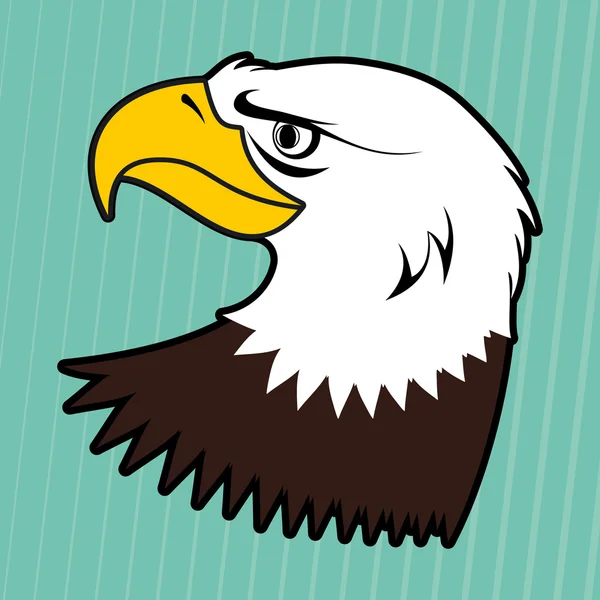 Águila calva americana patriótica — Vector de stock
