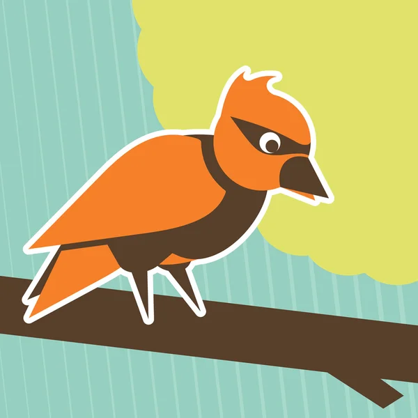 Ilustracja kolorowy ptak — Wektor stockowy