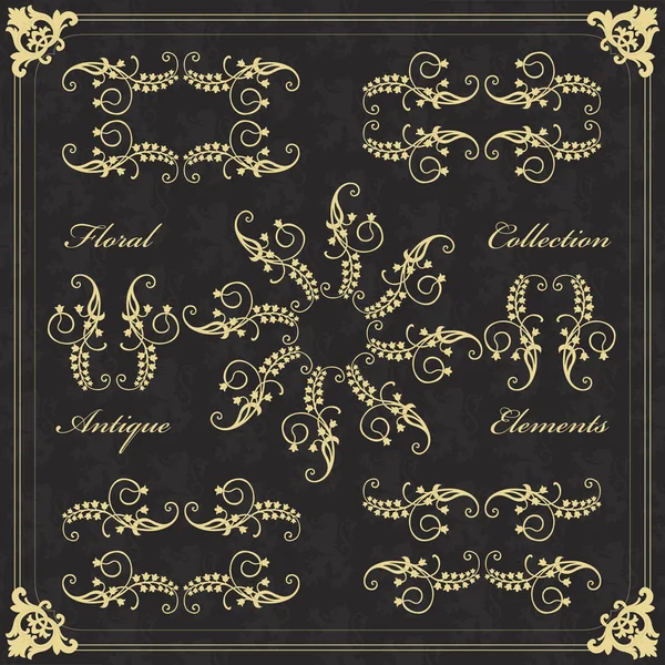 ビンテージ ベクトルの本のカバーやカードの背景の装飾的なフレーム セット — ストックベクタ