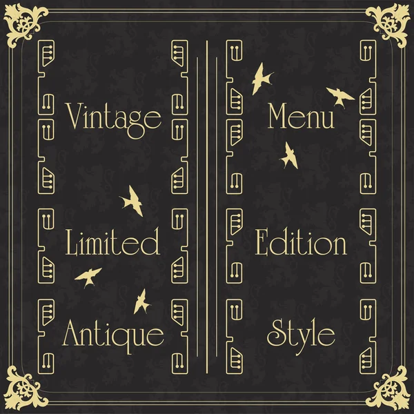 Vintage elements illustration vector collection — Stock Vector