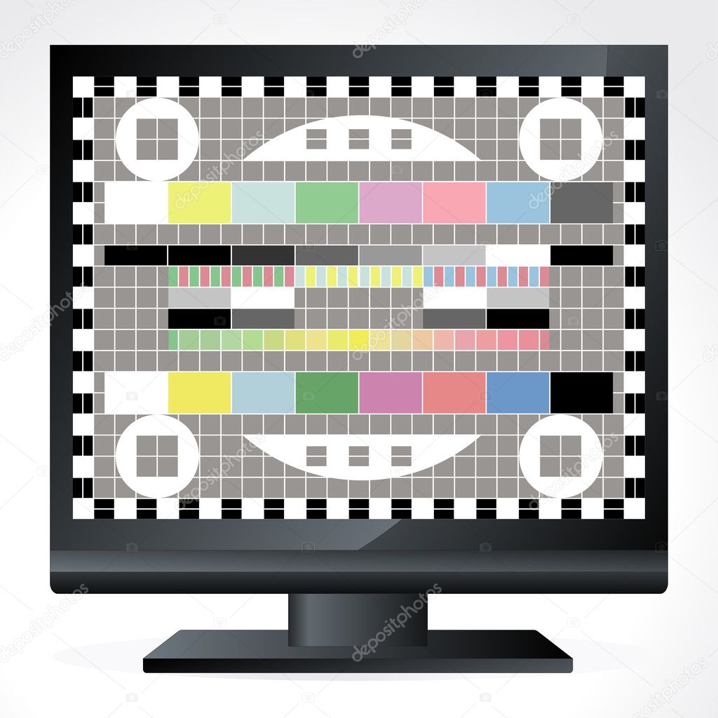 Ilustración de pantalla de prueba de televisión animada vector, gráfico  vectorial © k3studija imagen #6744543