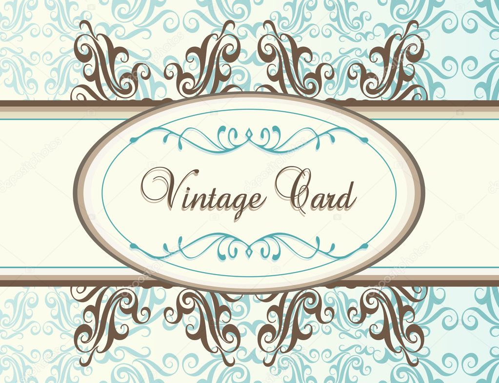 Vintage vector background card or book cover element