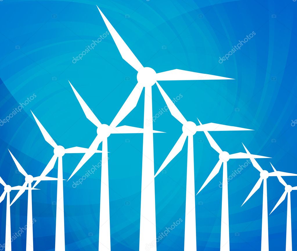 Wind generator vector background