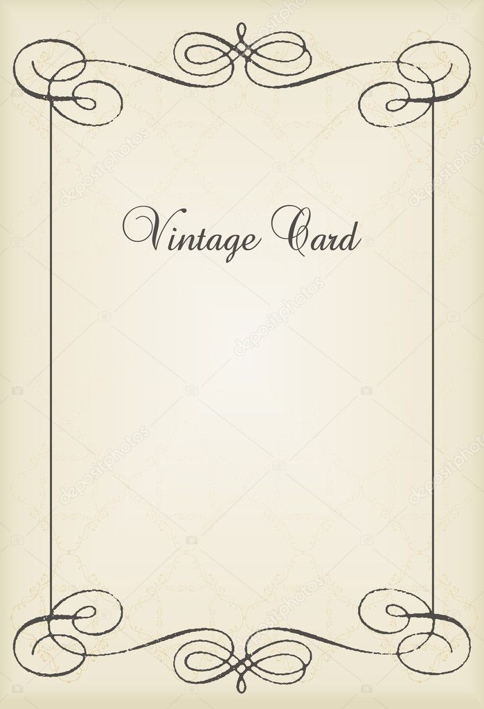 Vintage vector decorative book cover or card background