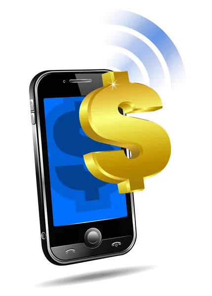 Bezahlen per Handy-Tarif, Mobilfunk-Smart-Konzept — Stockvektor