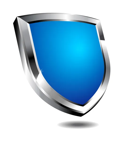 Modern Blue Shield Protection — Stock Vector