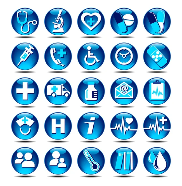 Icônes de soins de santé — Image vectorielle