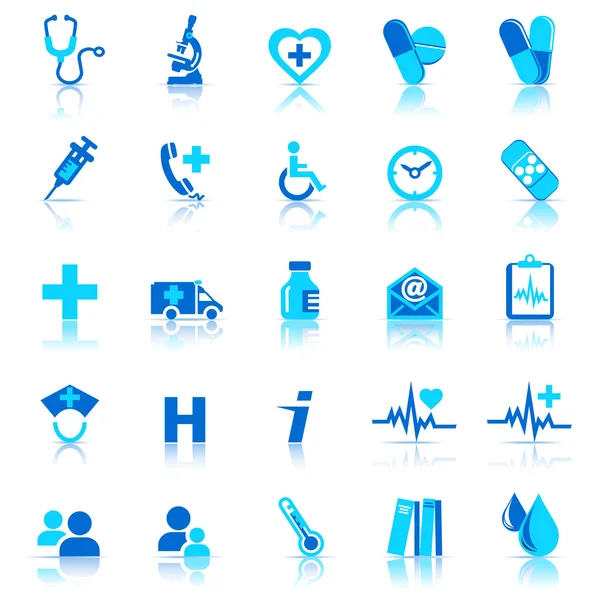 Hälso-och ikoner — Stock vektor
