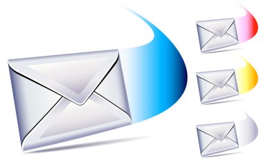 Email sent and arriving clipart