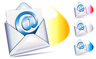 Email arriving with a whoosh clipart