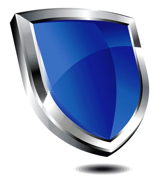 Escudo azul moderno — Vetor de Stock