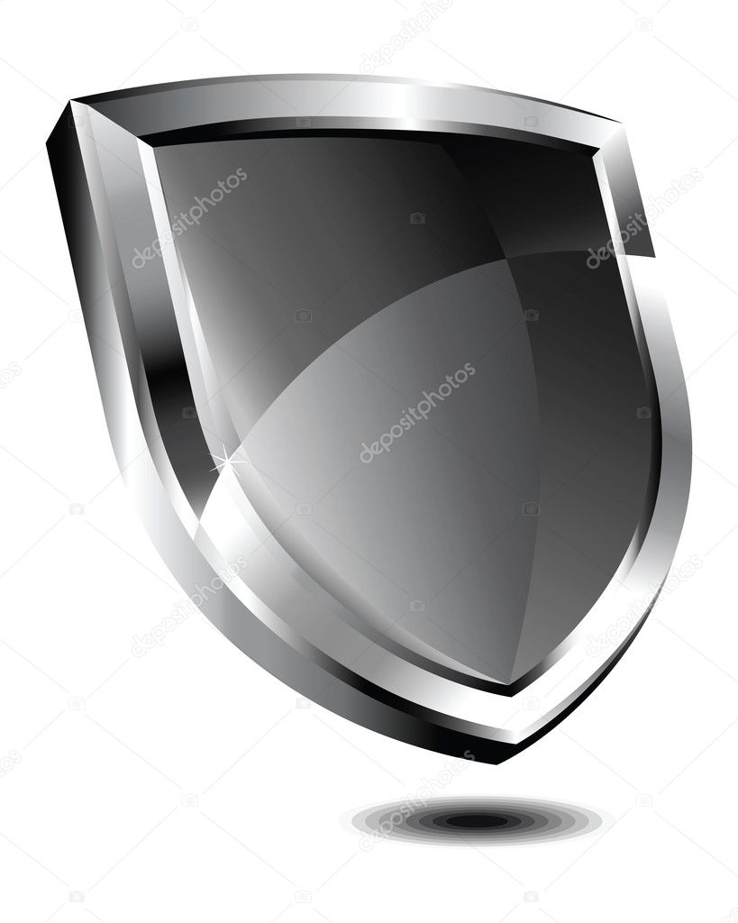Silver modern shield