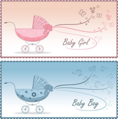 Baby prams, vector illustration clipart