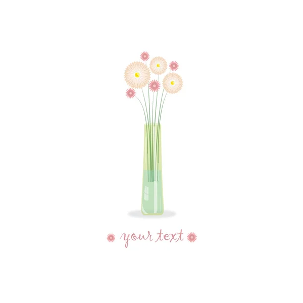花瓶に花をベクトル イラスト — ストックベクタ