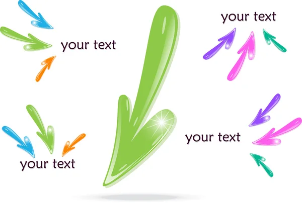 Flèches colorées (icônes), illustration vectorielle — Image vectorielle