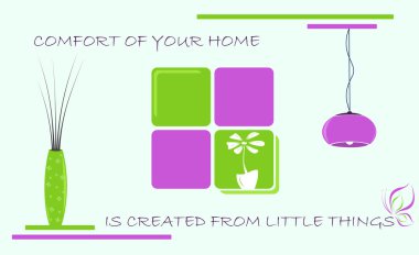 Home comfort, vector illustration clipart