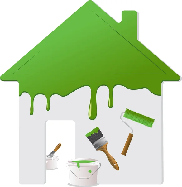 Ferramentas de reparação e pintura em casa - 2, ilustração vetorial — Vetor de Stock