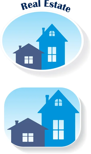 Immobiliare (icone), illustrazione vettoriale — Vettoriale Stock