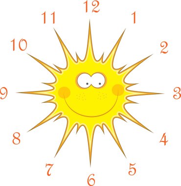 Sun watches, vector illustration clipart