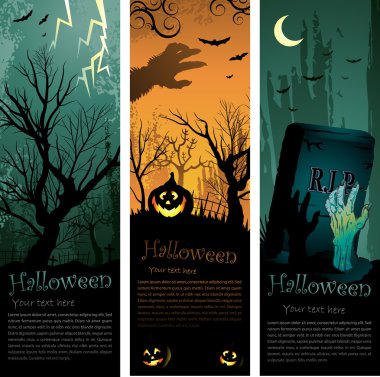 Halloween banners clipart