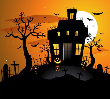 Halloween background invitation clipart