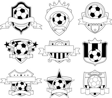 Vector soccer badge clipart