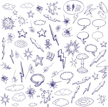 Hand drawn graffiti clipart