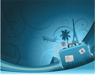 Travel background clipart