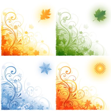 Four season background clipart