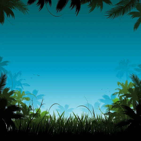 Hintergrund Dschungel — Stockvektor