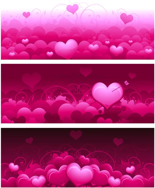 Valentines day banners — Stock Vector