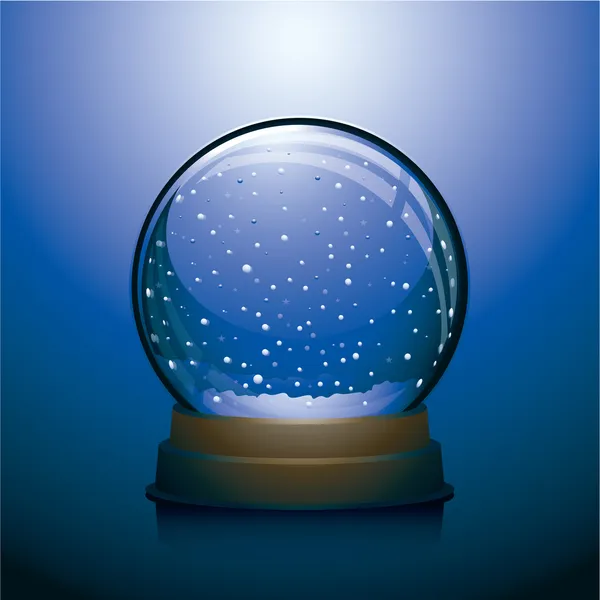 Boule à neige de Noël vecteur bleu — Image vectorielle