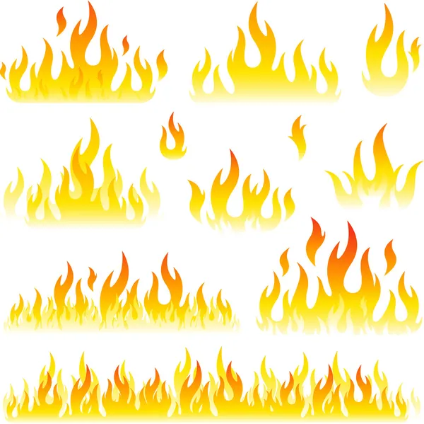 炎のデザイン要素 — ストックベクタ