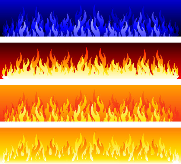 Flame banners