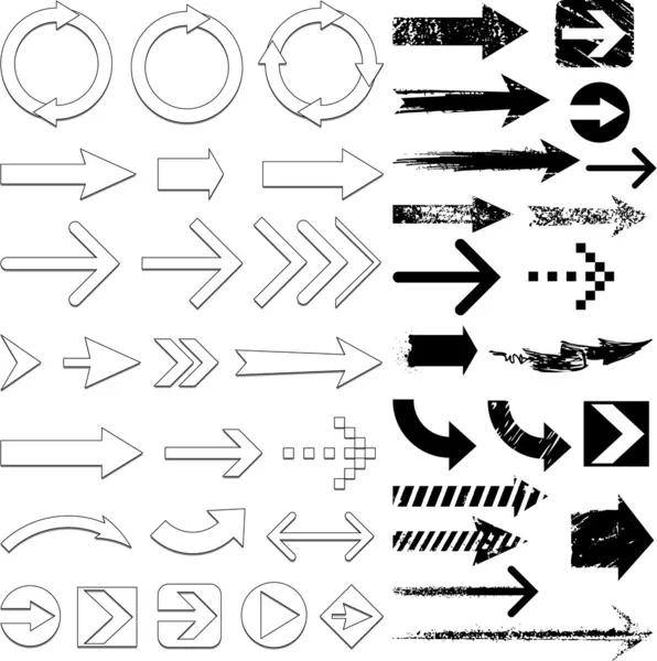 Коллекция знаков со стрелками — стоковый вектор