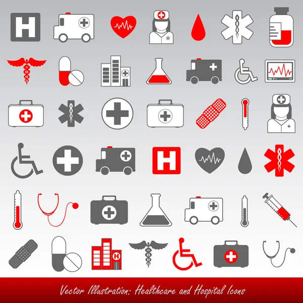 Medische gezondheidszorg pictogrammen — Stockvector