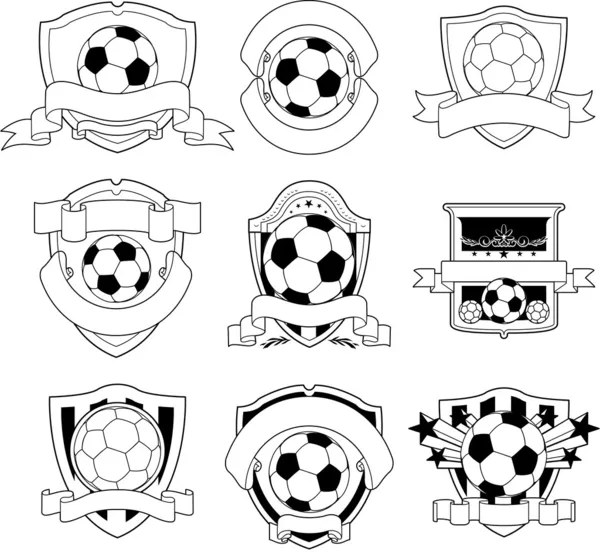 Vektor fotboll badge — Stock vektor